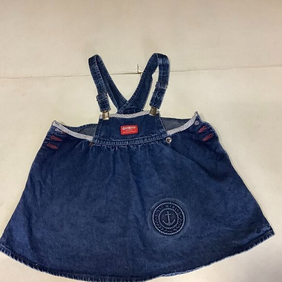 Other - Vintage Oshkosh Denim Jean Jumper Dress Nautical Royal Marine Size 5